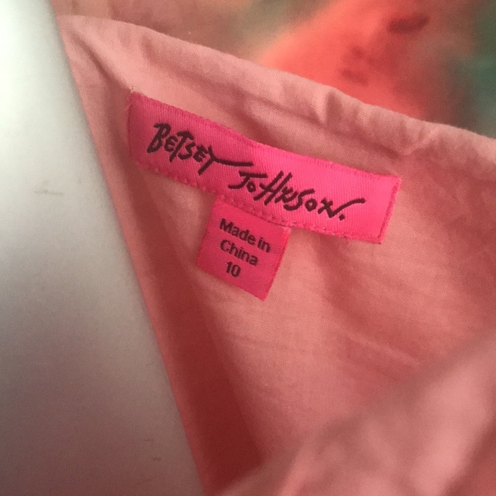 Betsey Johnson peach spaghetti strap sun dress size 10 lace - Picture 3 of 13